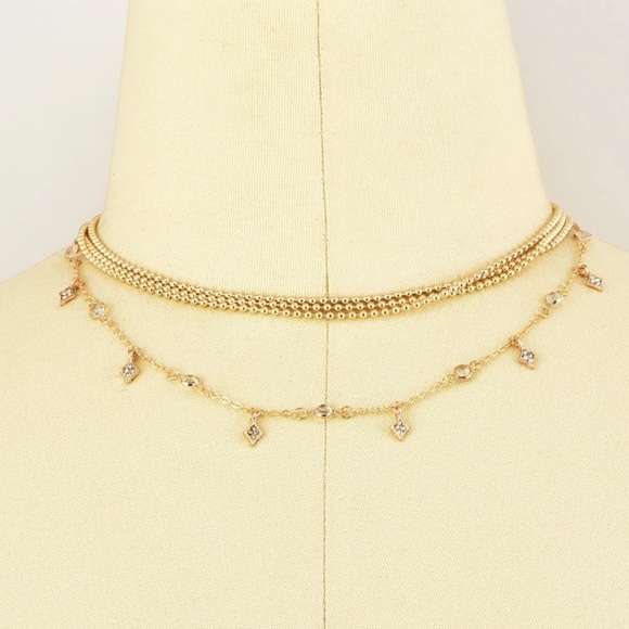 “JILL” Necklace: Boho, Stars, Gold chain - Picture 2 of 3